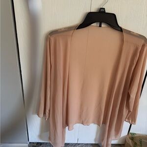 Peach Open Front Cardigan
